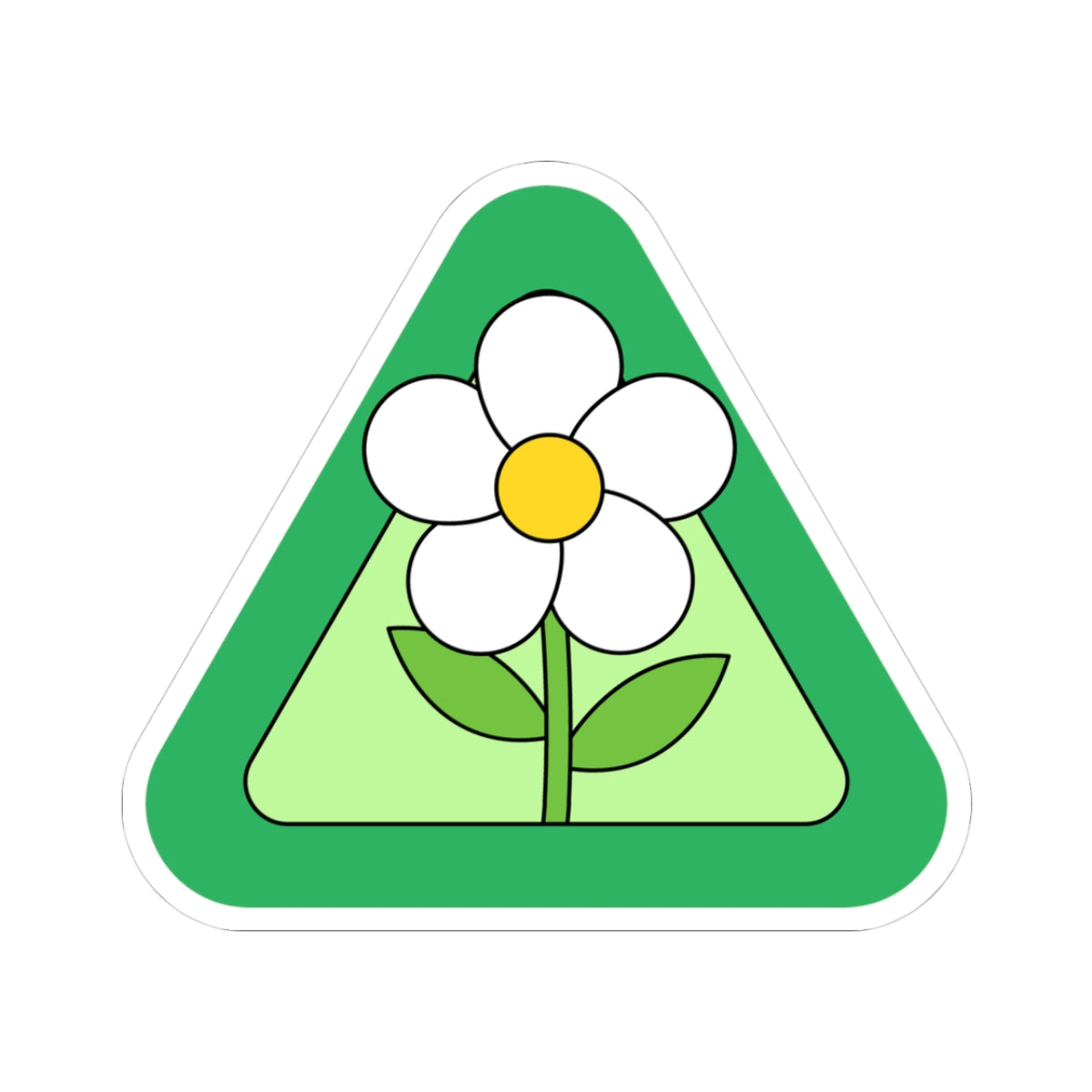 Green Flower Triangle